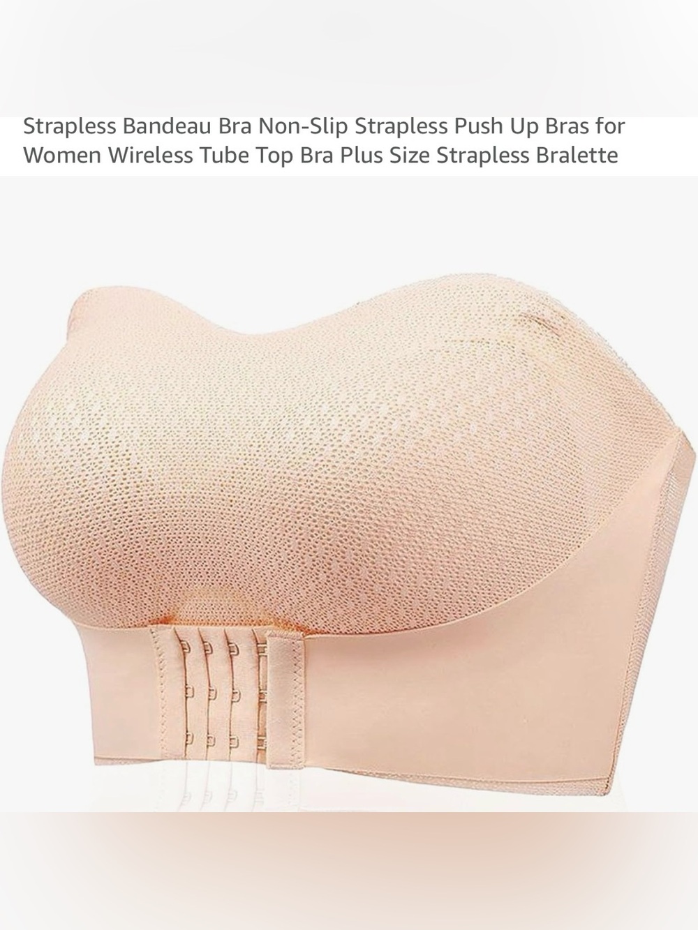 Angel Strapless Bandeau Bra in Nude Pink